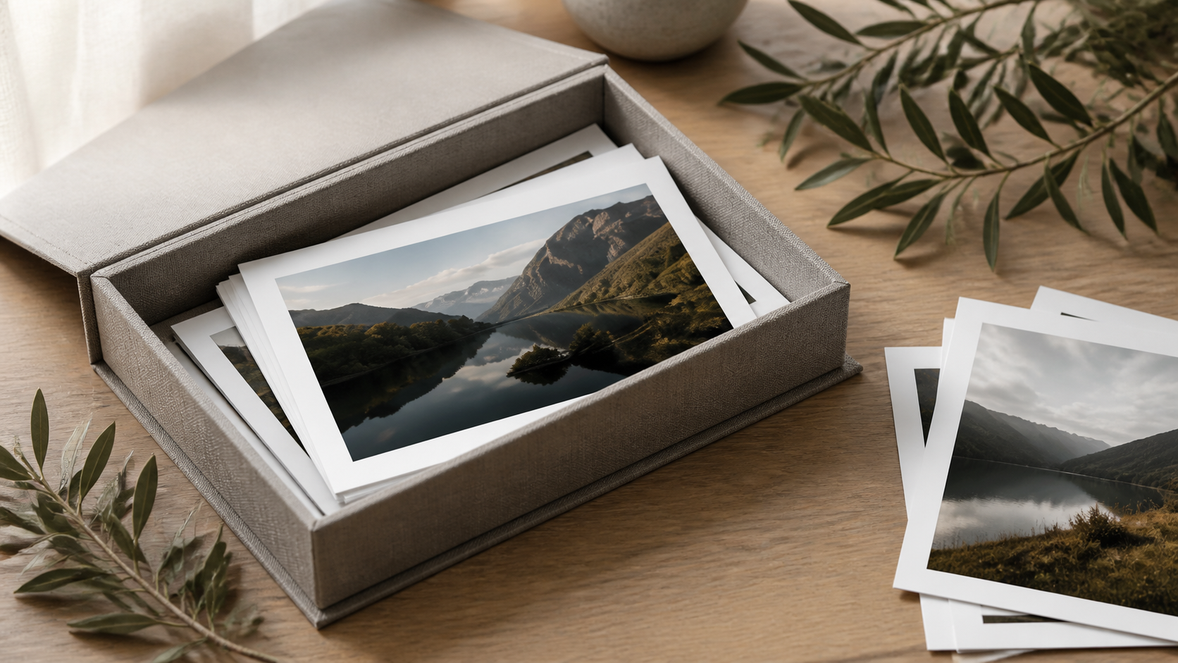 Tirages photo présentés dans un coffret